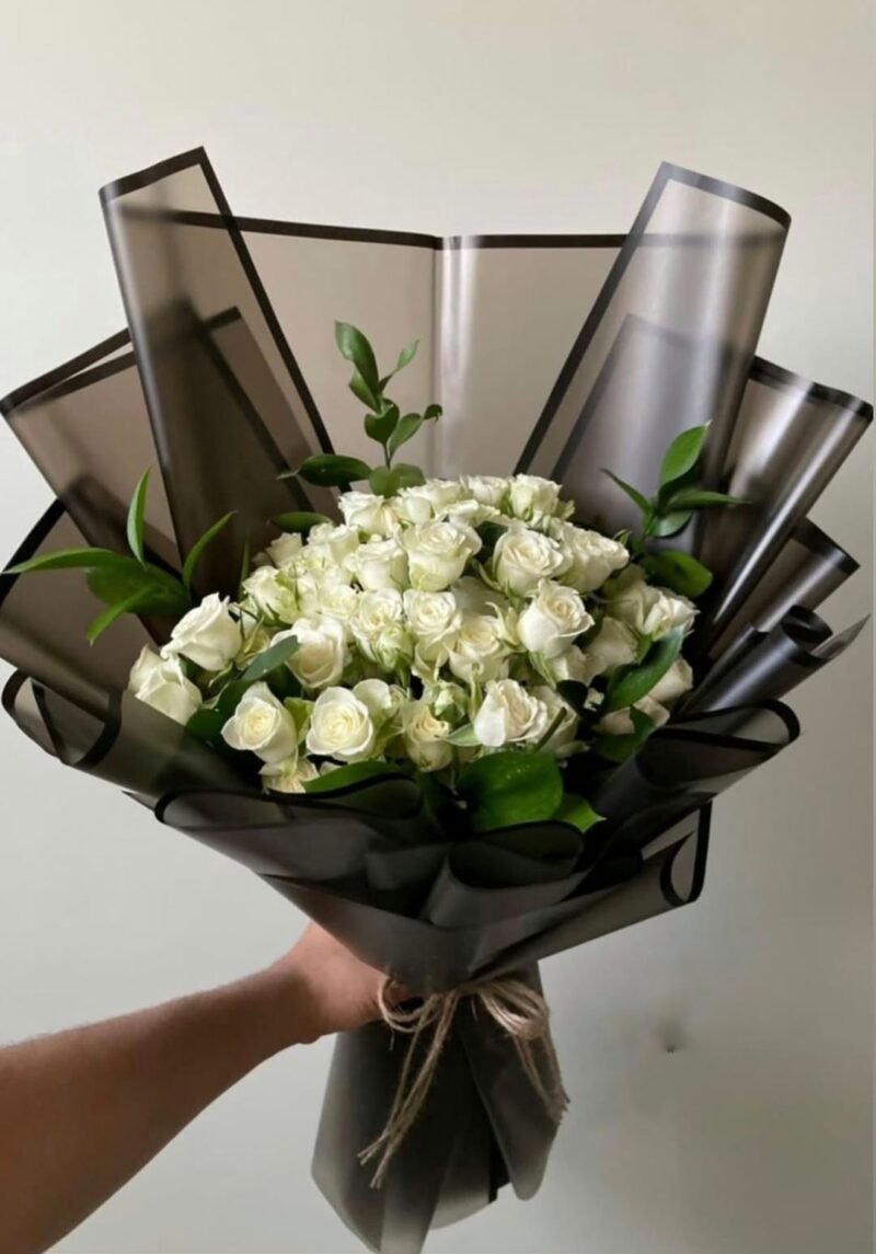 White baby rose bouquet